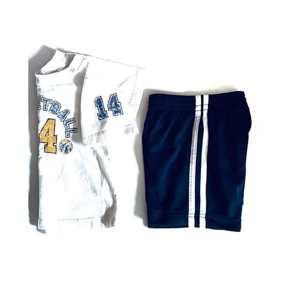Athletic Works Basketball Outfit Set Matching Shorts and Graphic Tee Bundle 18M - Picture 2 of 8